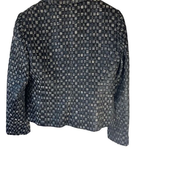Louben Vintage Black Woven Fitted Blazer Sz 12 - Picture 7 of 7